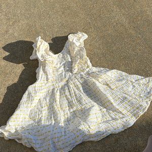 Alice + Ames Woven Gauze pinafore dress